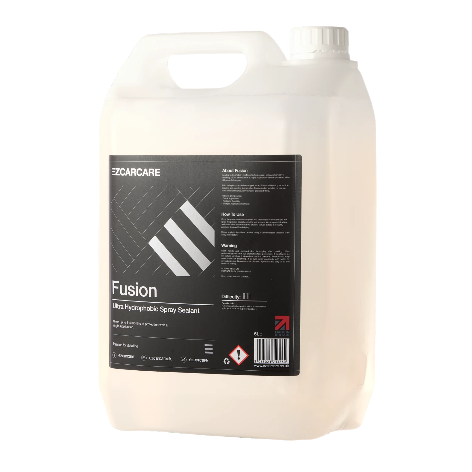 Fusion - Ultra Hydrophobic Spray Sealant 2.5 Litres 3 Fusion - Ultra Hydrophobic Spray Sealant 2.5 Litres
