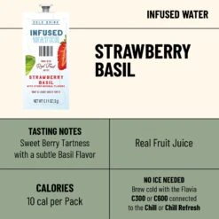 Strawberry Basil Infused Water -Urban Wear Online Shop PI01FlaviaProductInfusedWaterStrawberrtBasil