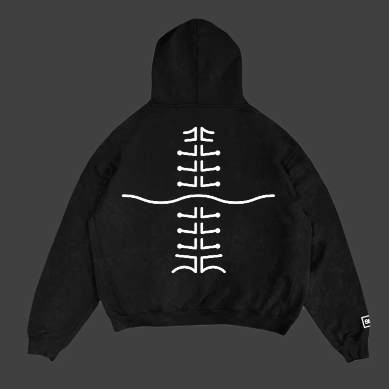 Spine Icon Hoodie Black 4 Spine Icon Hoodie Black - Image 2