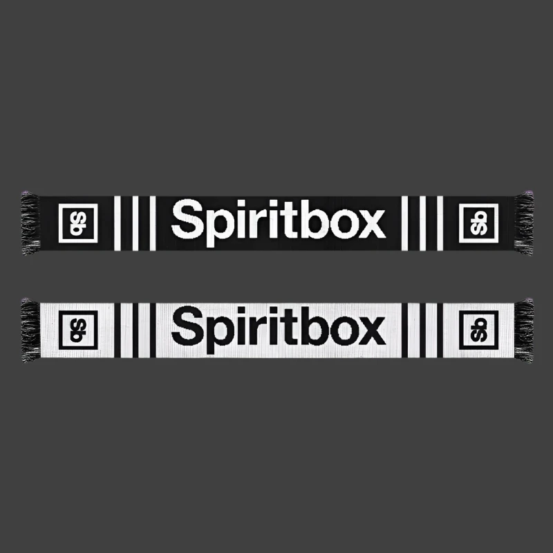 Branded Reversible Black/White Scarf - Spiritbox 3 Branded Reversible Black/White Scarf - Spiritbox