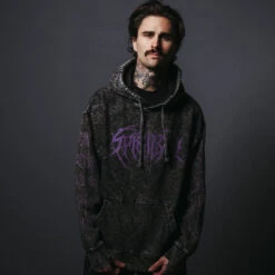 Death Metal Logo Mineral Wash Hoodie - Spiritbox Merch