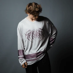 Death Metal Hockey Jersey Silver/Plum